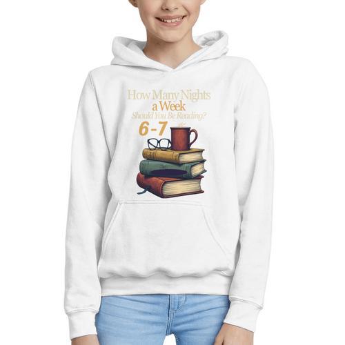 Reading 6 7 Nights Meme English Teacher Bookworm Books Graphic Youth Hoodie - Bookorys