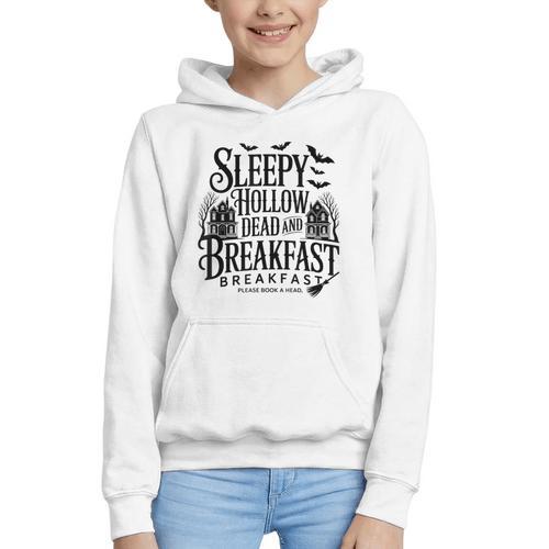 Sleepy Hollow Dead And Breakfast Please Book Ahead Graphic Youth Hoodie - Bookorys