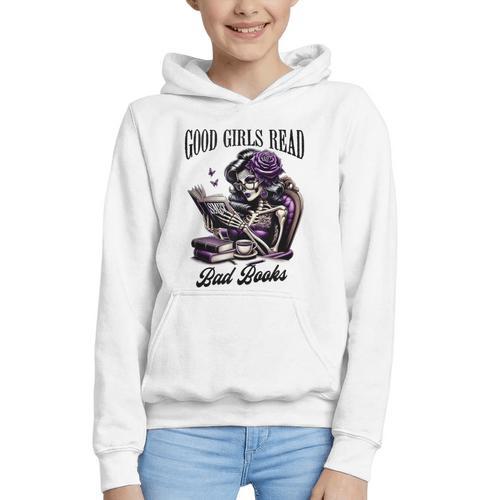Smut Book Reading Smutty Good That Girls Read Bad Books Graphic Youth Hoodie - Bookorys