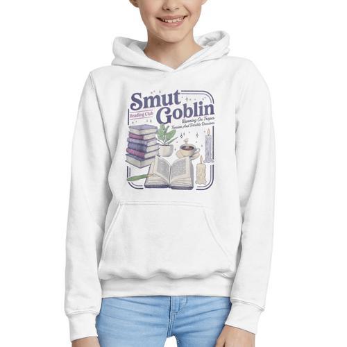 Smut Goblin Reading Club Book Lover Dark Academia Graphic Youth Hoodie - Bookorys CA