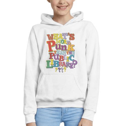 Whats More Punk Than The Public Library T Shirt Book Lover Graphic Youth Hoodie - Bookorys