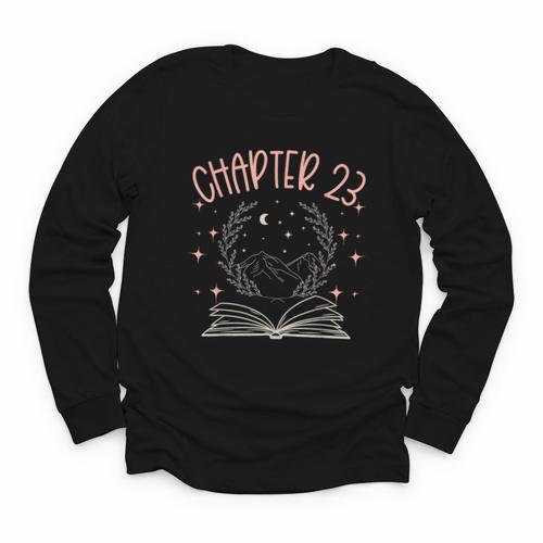 23rd Birthday Women Book Lovers Chapter 23 Its My Birthday Youth Long Sleeve Tee - Bookorys AU
