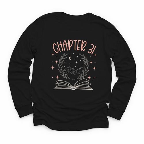 31st Birthday Women Book Lovers Chapter 31 Its My Birthday Youth Long Sleeve Tee - Bookorys