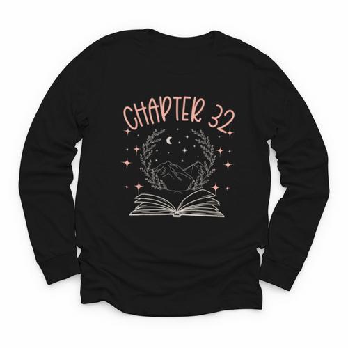 32nd Birthday Women Book Lovers Chapter 32 Its My Birthday Youth Long Sleeve Tee - Bookorys DE