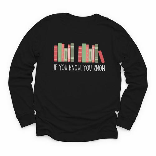 6 7 If You Know You Know Book Lover Six Seven Meme Youth Long Sleeve Tee - Bookorys CA