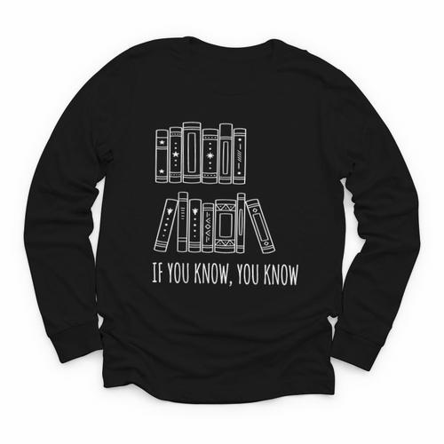 6 7 If You Know You Know Books Six Seven Meme Youth Long Sleeve Tee - Bookorys CA