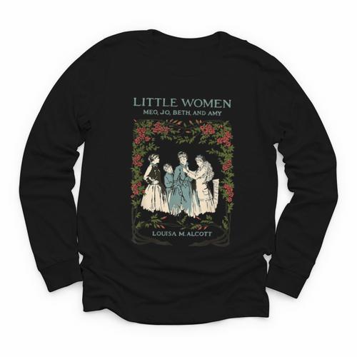 Alcott Little Women Characters Literature Book Illustration Youth Long Sleeve Tee - Bookorys CA
