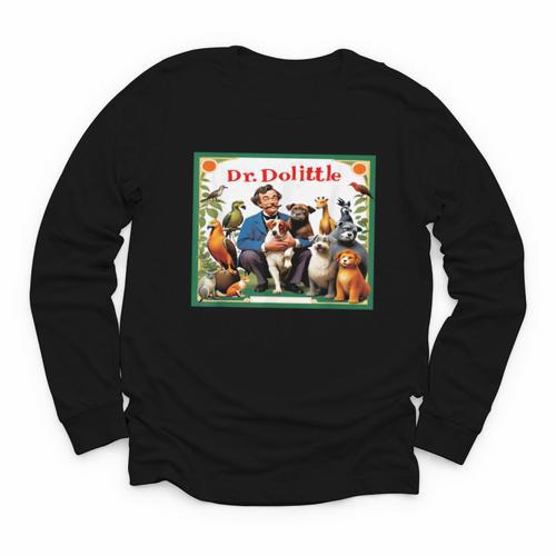 Animal Doctor & Communicator Dr Dolittle Children's Book Cover Youth Long Sleeve Tee - Bookorys