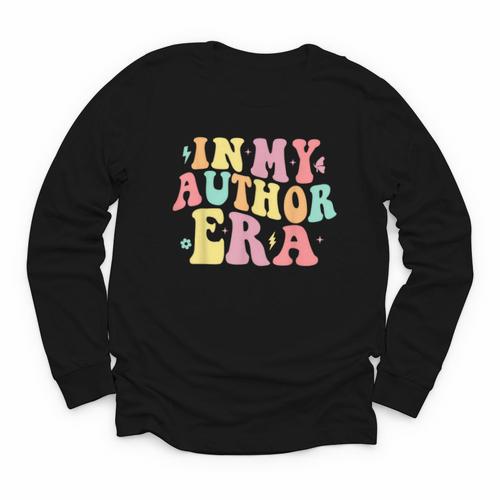 In My Author Era Writer Reading Writing Book Author Youth Long Sleeve Tee - Bookorys