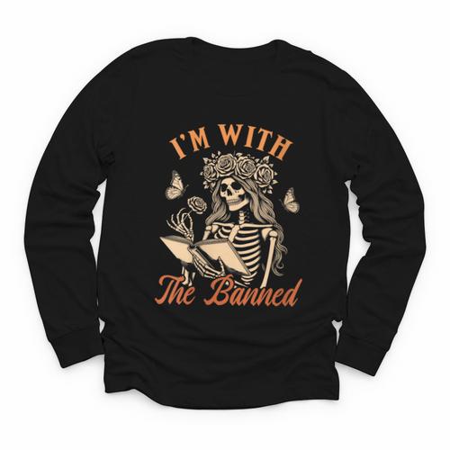 Banned Book Reading Squad Bookish I'm With The Banned Youth Long Sleeve Tee - Bookorys