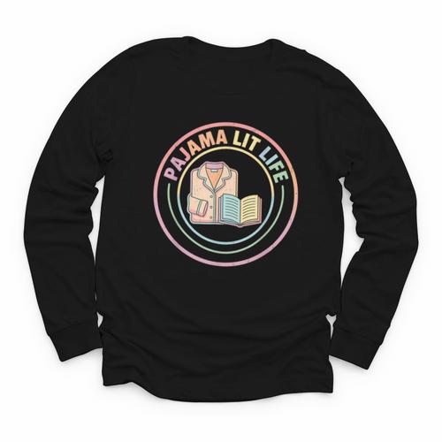 Bedtime Book Lover Reading Pajamas Youth Long Sleeve Tee - Bookorys