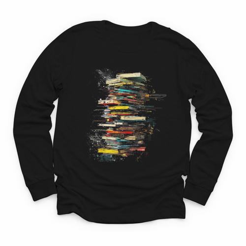 Book Abstract Art Drawing Painting Graphic Book Youth Long Sleeve Tee - Bookorys CA