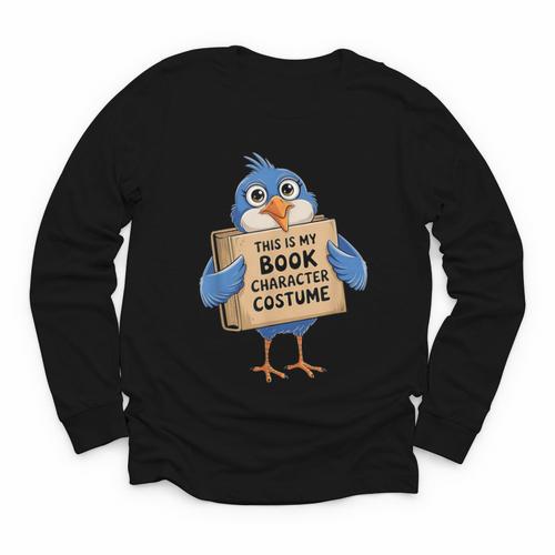 This Is My Book Character Costume Pigeon Kids Reading Youth Long Sleeve Tee - Bookorys