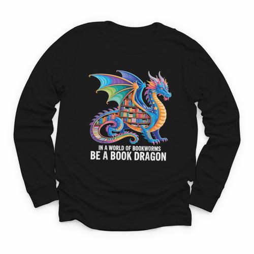 Be a Book Dragon Reading Youth Long Sleeve Tee - Bookorys