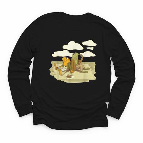 Book Frog Toad Vintage Book Frog Book Frog Reading Book Youth Long Sleeve Tee - Bookorys