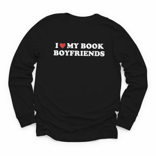 Book Lover Reading I Love My Book Boyfriends Youth Long Sleeve Tee - Bookorys CA