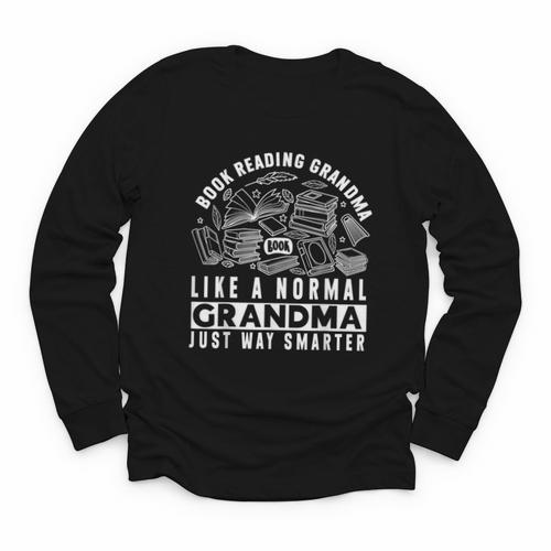 Book Reading Grandma Book Lover Grandma Youth Long Sleeve Tee - Bookorys