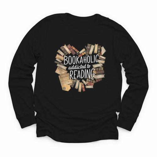 Bookaholic Addicted To Reading Book Lovers Literacy Youth Long Sleeve Tee - Bookorys DE