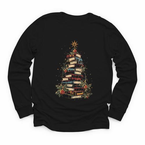 All Booked For Christmas Book Youth Long Sleeve Tee - Bookorys AU