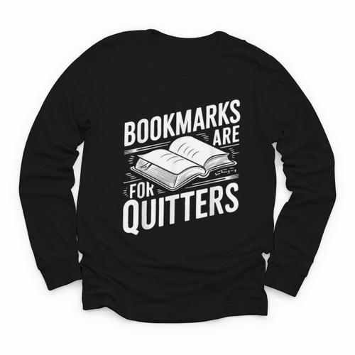 Bookmarks Quote Library Book Reader Youth Long Sleeve Tee - Bookorys AU