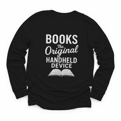 Books The Original Handheld Device – Reading Youth Long Sleeve Tee - Bookorys UK