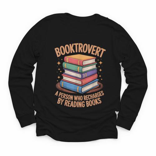 Booktrovert Literature Book Reading Books Reader Youth Long Sleeve Tee - Bookorys AU