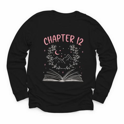 Chapter 12 Birthday Reading Book Lovers 12 Year Old Youth Long Sleeve Tee - Bookorys CA
