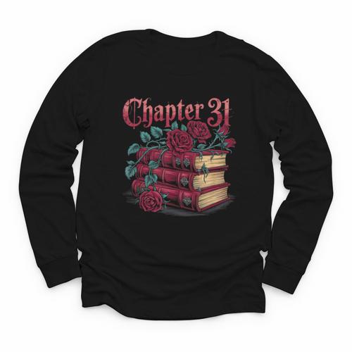 Chapter 31 Gothic 31st Birthday Book Lover Dark Romance Youth Long Sleeve Tee - Bookorys