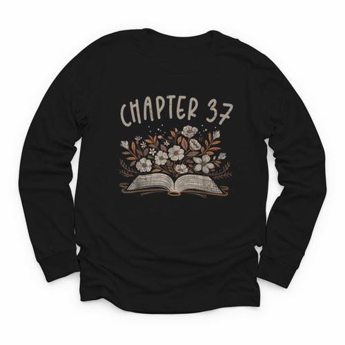 Chapter 37th Birthday Bookworm 37 Years Old For Book Lovers Youth Long Sleeve Tee - Bookorys