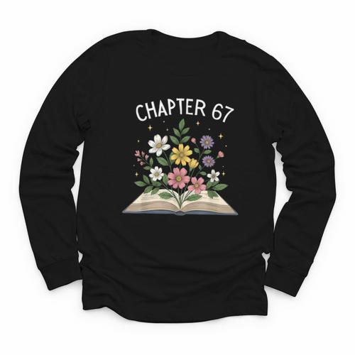 Chapter 67th Birthday Bookworm 67 Memes Book Lovers Youth Long Sleeve Tee - Bookorys AU