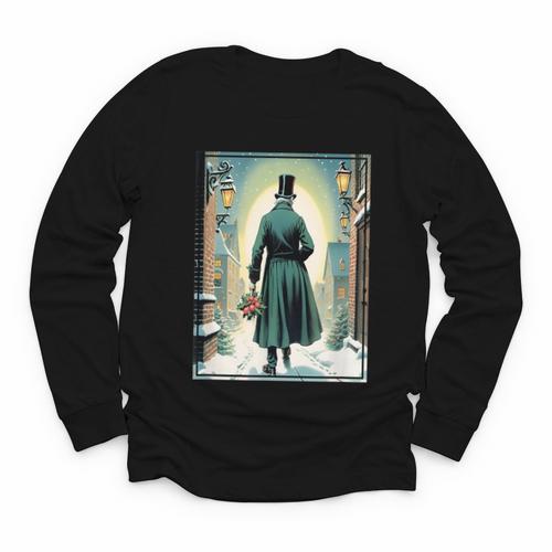 Charles Dickens Christmas Classic Book Ebeneezer Scrooge -Adults Kids Small Short Sleeve T-Shirt Youth Long Sleeve Tee - Bookorys DE