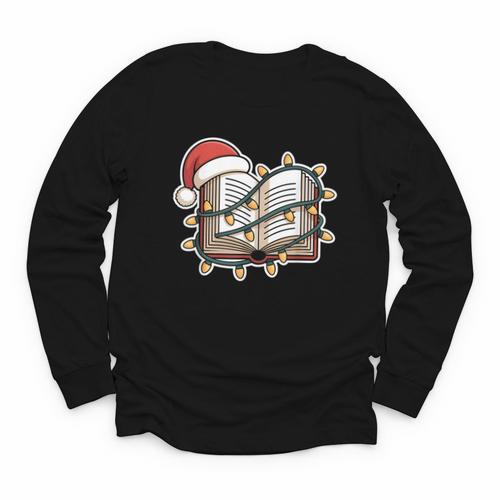 Christmas Book Festive Holiday Xmas Youth Long Sleeve Tee - Bookorys AU