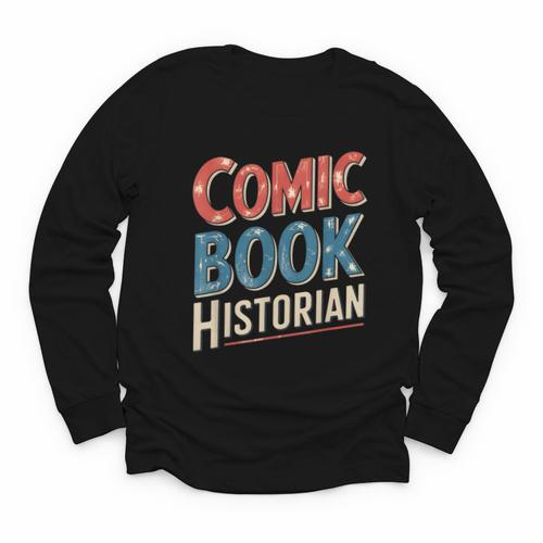 Comic Book Historian Vintage Comic Book Collector Youth Long Sleeve Tee - Bookorys CA