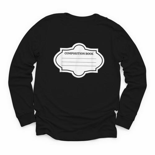 Composition Book Notebook Teacher's Halloween Group Costume Youth Long Sleeve Tee - Bookorys AU