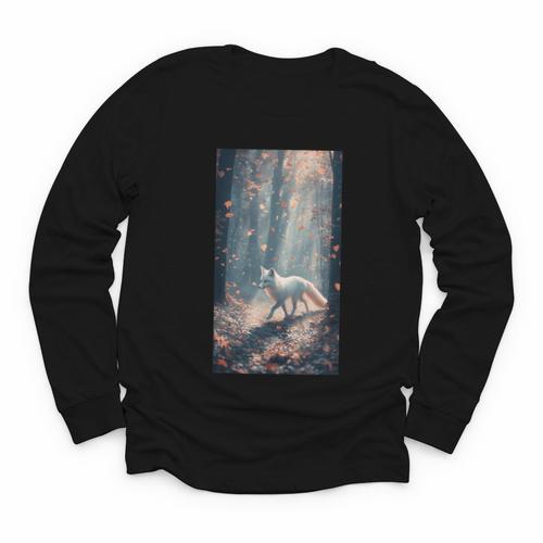 Cottagecore Fox Fox Books Flowers Wildlife Nature Youth Long Sleeve Tee - Bookorys