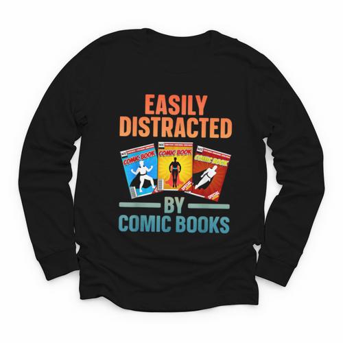 Cute Comic Book For Men Women Comic Book Collector Youth Long Sleeve Tee - Bookorys CA