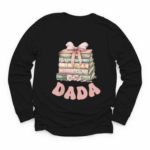 Dada Book First Chapter Birthday Family Matching Party Youth Long Sleeve Tee - Bookorys UK