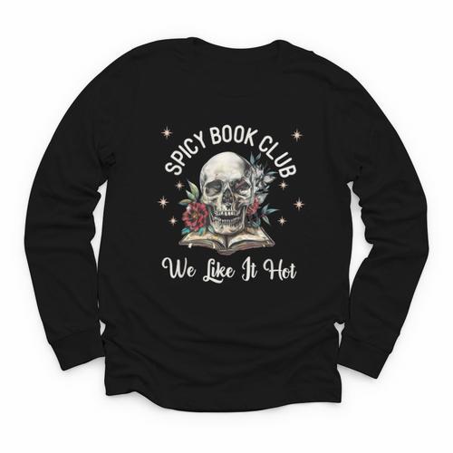 Dark Romance Lover Spicy Book Club Bookish Merch Morally Youth Long Sleeve Tee - Bookorys CA