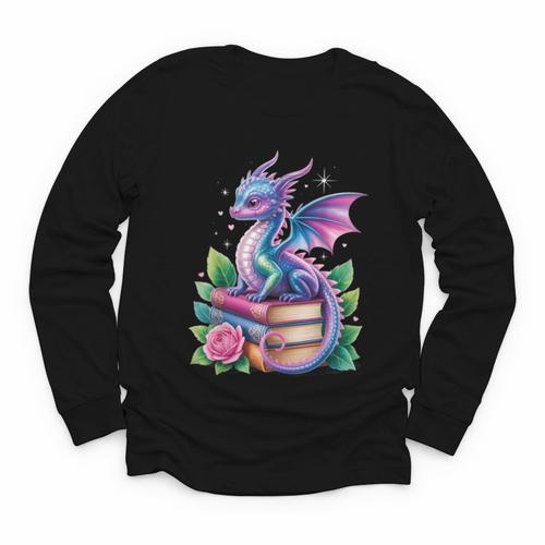 Dragon Book Fantasy Reading Youth Long Sleeve Tee - Bookorys