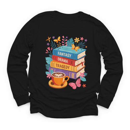 Fantasy Drama Tragedy Books Subtle Anti-Trump Youth Long Sleeve Tee - Bookorys