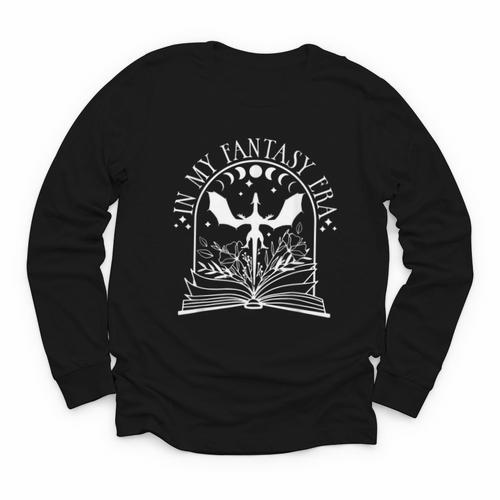 In My Fantasy Era Fantasy Book Book Reader Book Fantasy Youth Long Sleeve Tee - Bookorys