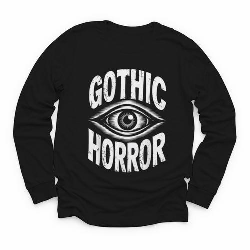 Gothic Classic Horror Thriller Book Movie Film Halloween Youth Long Sleeve Tee - Bookorys