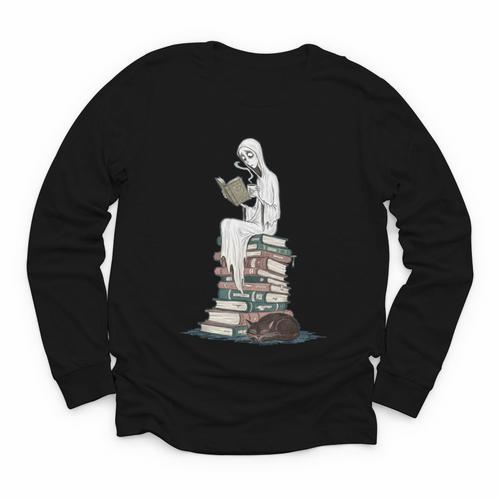 Gothic Librarian Halloween Books Tee For Teachers Youth Long Sleeve Tee - Bookorys AU