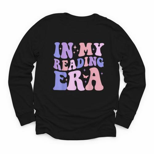 Groovy In My Reading Era Book Lovers Book Reader Youth Long Sleeve Tee - Bookorys AU