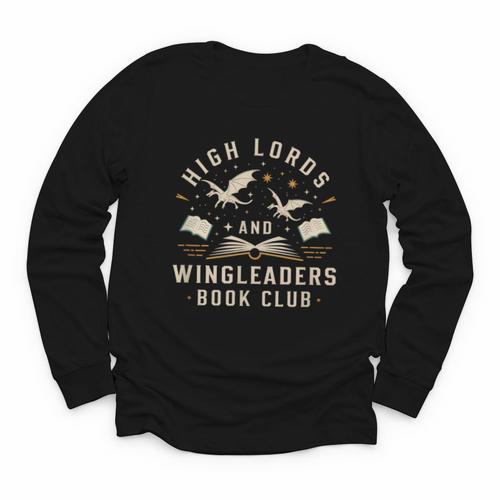 High Lords & Wingleaders Fantasy Reader Book Club Dragons Youth Long Sleeve Tee - Bookorys