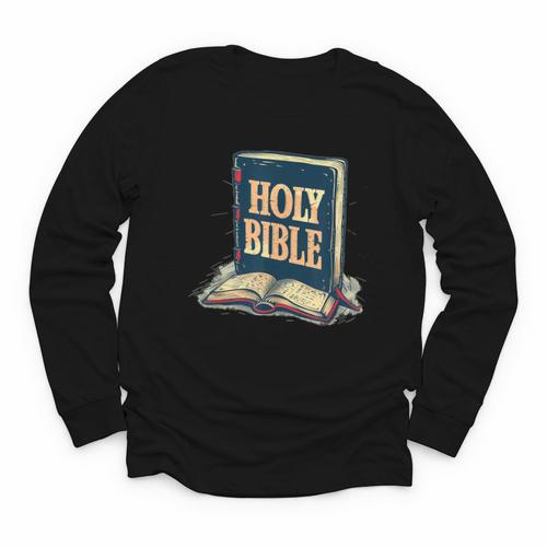 Holy Book Costume For Jesus And Bible Lovers Youth Long Sleeve Tee - Bookorys UK