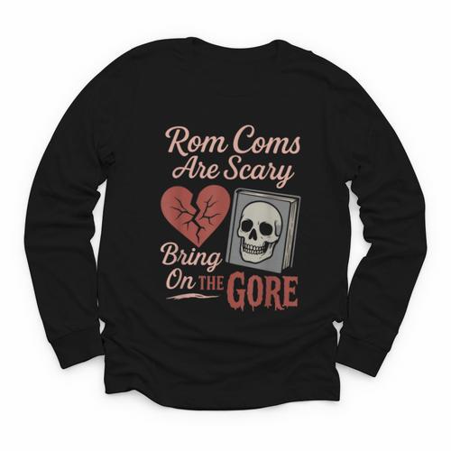 Horror Book Club Creepy Reader Gothic Fiction Thriller Fan Youth Long Sleeve Tee - Bookorys