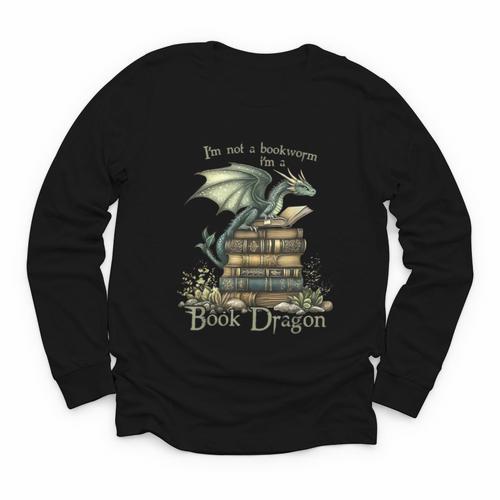 I'm Not A Bookworm I'm A Book Dragon Youth Long Sleeve Tee - Bookorys