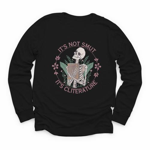 It's Not Smut It's Literature Dark Romance Smut Book Lover Youth Long Sleeve Tee - Bookorys