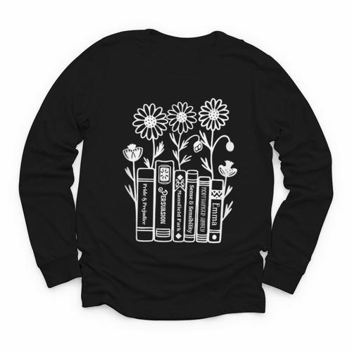 Jane Austen Books Youth Long Sleeve Tee - Bookorys
